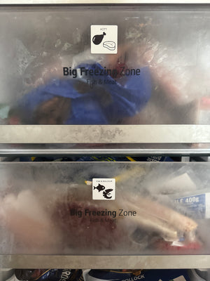 Niimbot Etikettrulle - Vita Frys-etiketter, flera storlekar