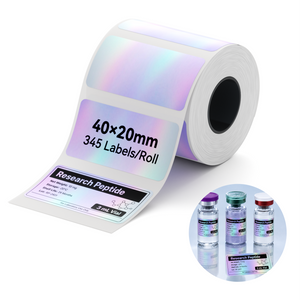 Etiketten Laser silber - 40 x 20 mm (345er-Pack)