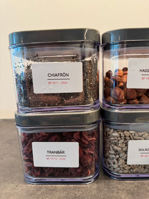 Niimbot Etikettrulle - Duo-etiketter, Röd & Svart, flera storlekar