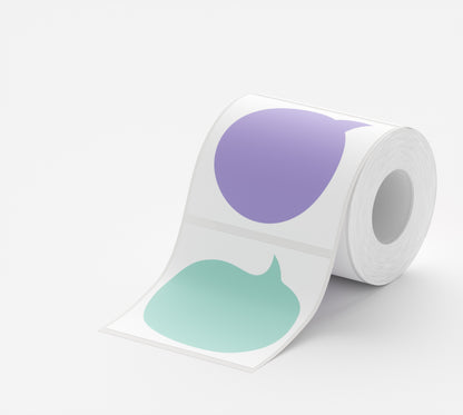 Hvite etiketter, runde, 66*66, 155 stykker