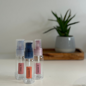 Etiketter i flera färger, peach