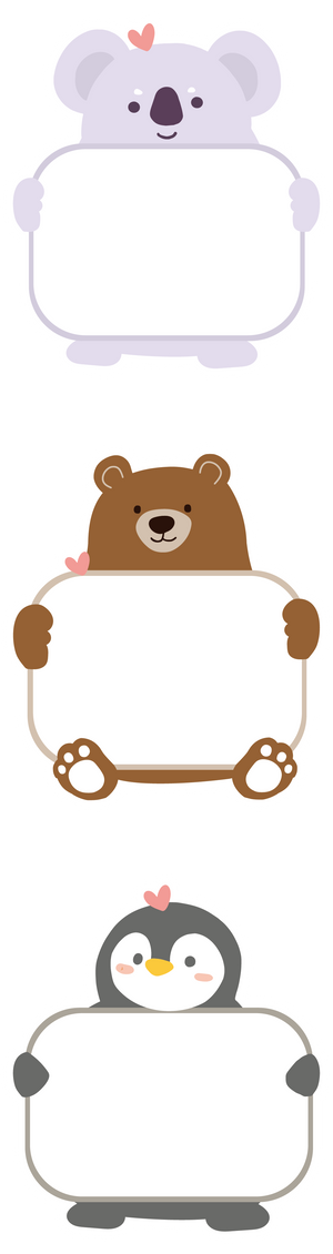 Niimbot etikettrull – Dyreverdenen, 51 x 60 mm, 125 stk. 