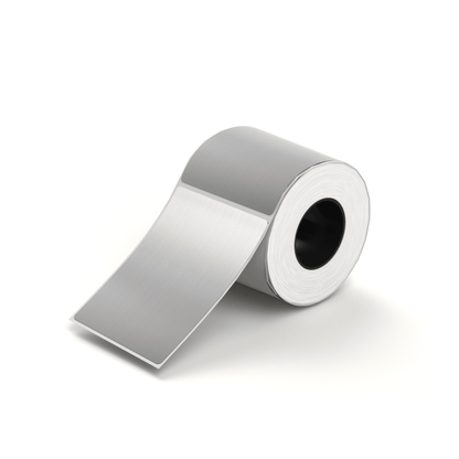Etiketten in gebürstetem Silber – 50 x 70 mm (80er-Pack)