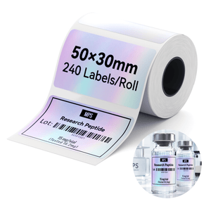 Etiketter Laser sølv - 50 x 30 mm (240-pakning)