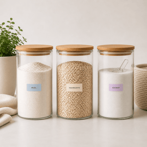 White Labels, round, 66*66, 155 pcs