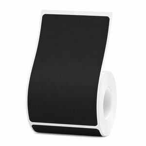 Etiketter matt svart - 50 x 90 mm (80-pack)