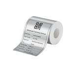 Niimbot Etikettrulle - Borstad Silver 50 x 90 mm, 60 st (M-serie) - LabelMate