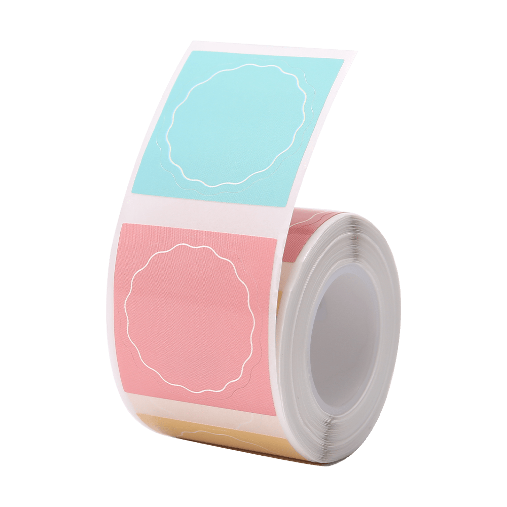 Niimbot Etikettenrolle – Candy, rund 34 x 34 mm, 200 Stück (2 Rollen) – LabelMate