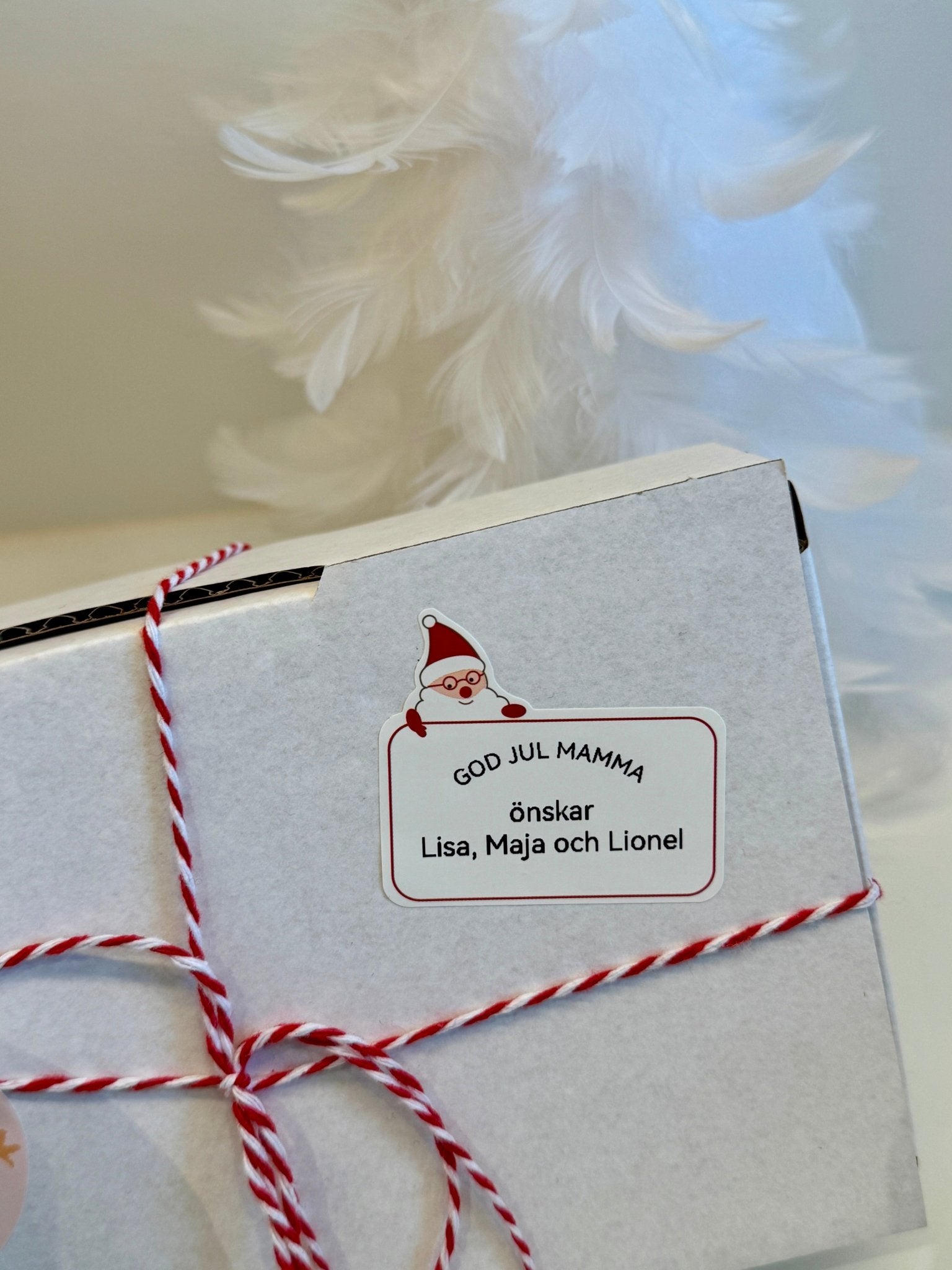 Juletiketter med tomte på till Niimbot