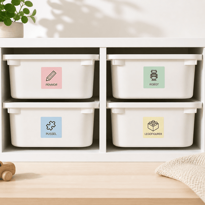 Pastel labels - 50 x 50 mm (150-pack)