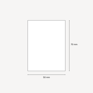 White labels with straight edges - 50 x 70 mm (105-pack)