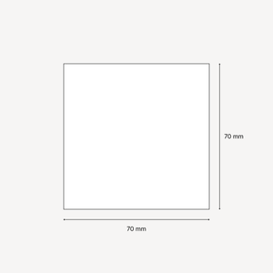 Weiße Etiketten mit geraden Kanten – 70 x 70 mm (105er-Pack)